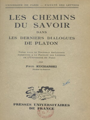 cover image of Les chemins du savoir dans les derniers dialogues de Platon